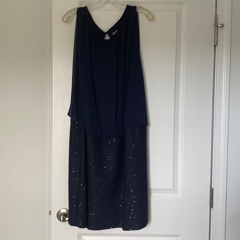 Navy blue sequin dress